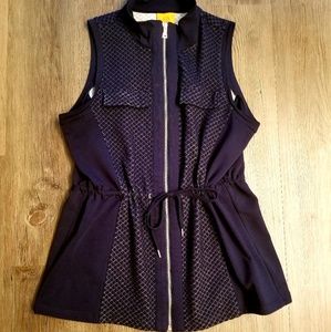 RUBY RD. Mock Neck Vest with Waist Tie